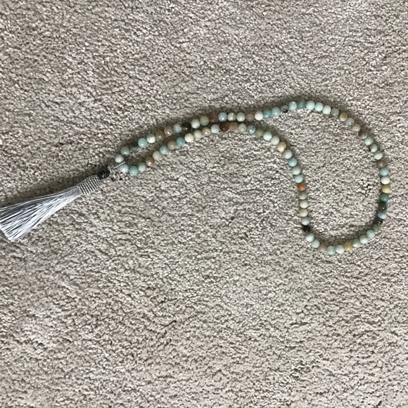 Amazonite Mala Natural Stone Necklace - Picture 1 of 3